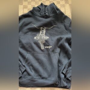 Wrangler Unisex Dark Gray Graphic Hoodie